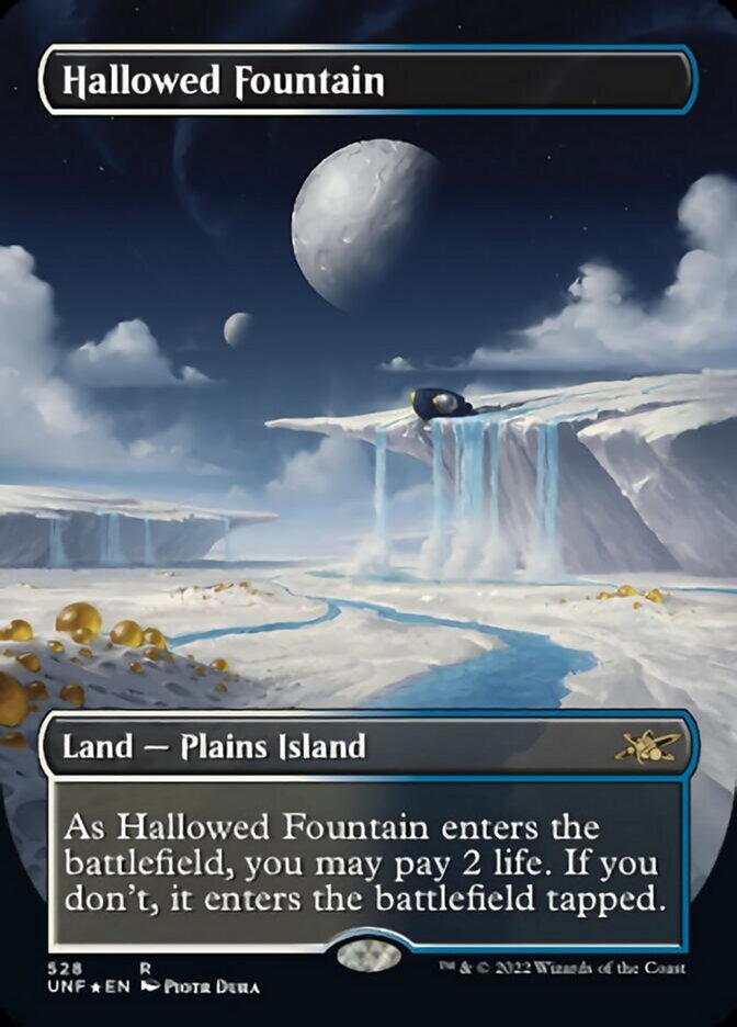 Hallowed Fountain (Borderless) (Galaxy Foil) [Unfinity] | The Time Vault CA