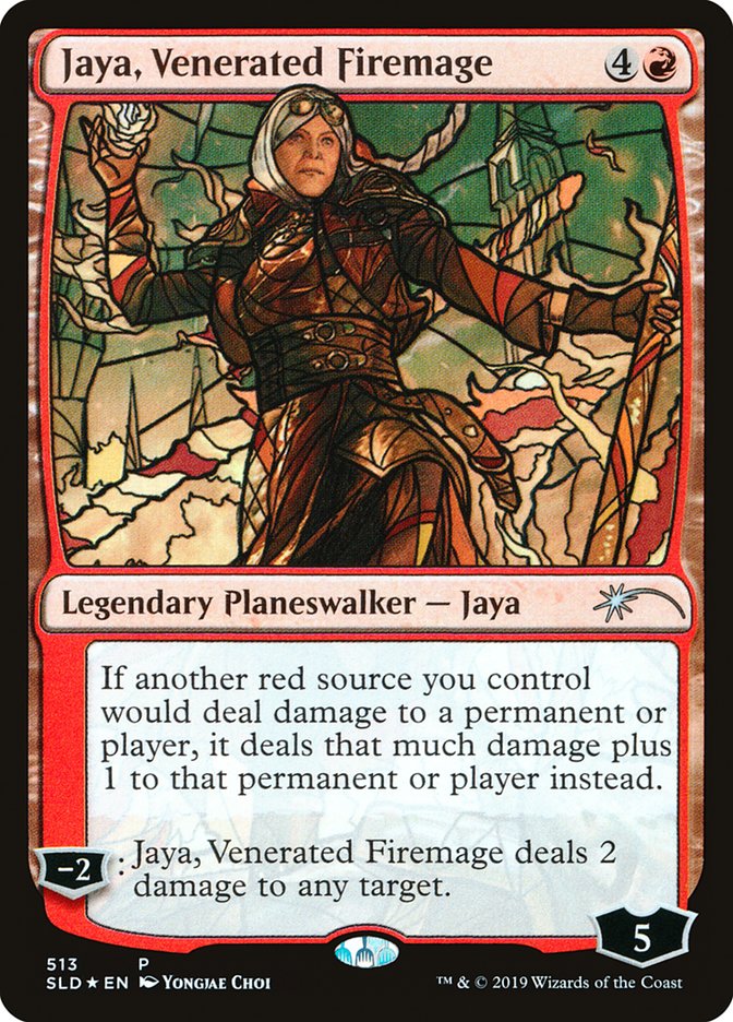 Jaya, Venerated Firemage (Stained Glass) [Secret Lair Drop Promos] | The Time Vault CA