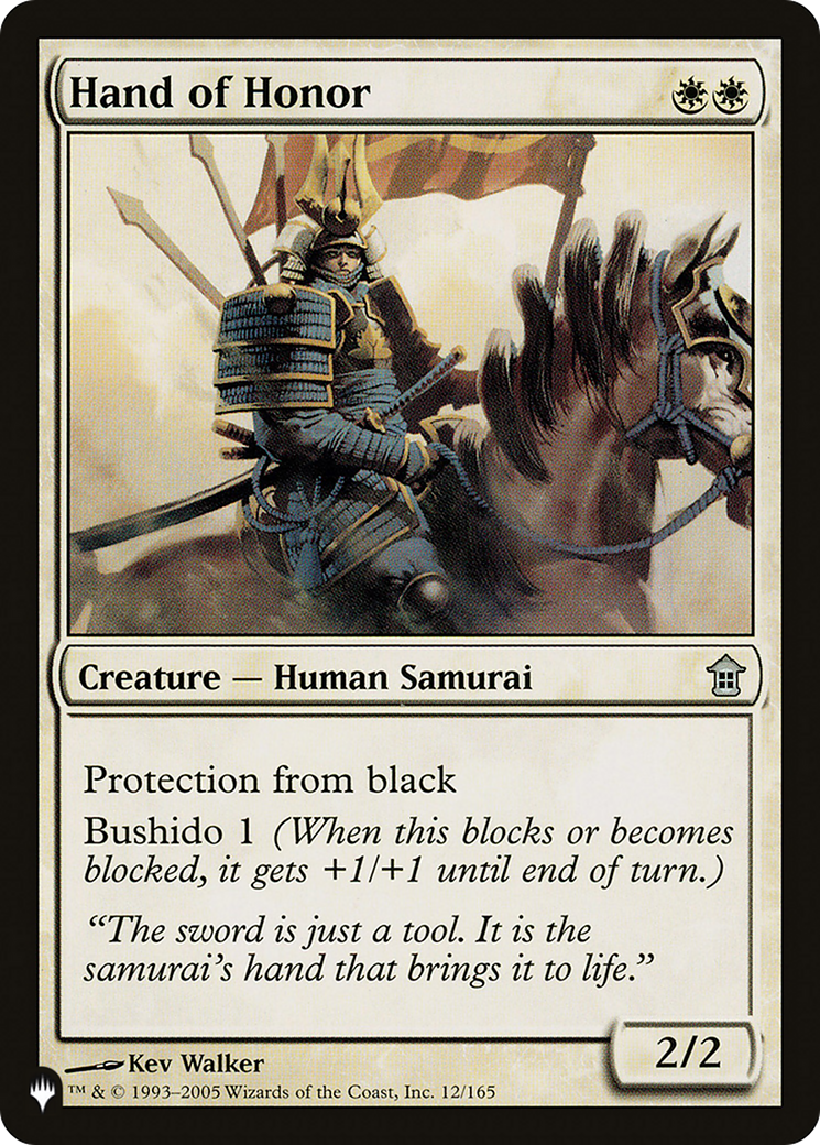 Hand of Honor [The List] | The Time Vault CA