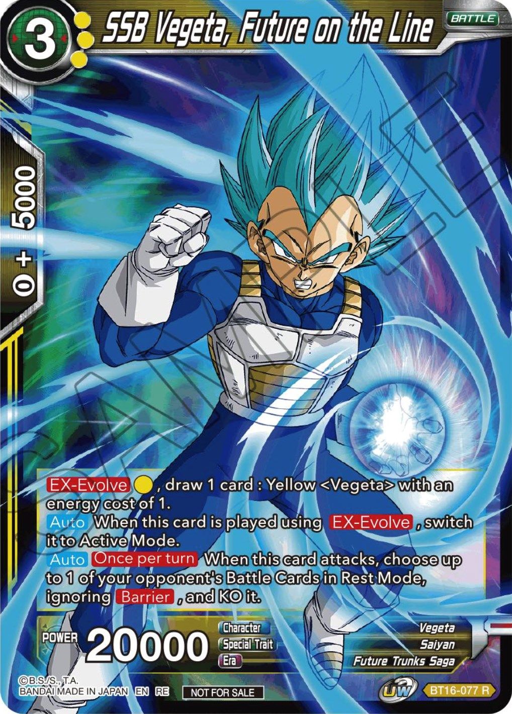 SSB Vegeta, Future on the Line (Championship Selection Pack 2023 Vol.1) (BT16-077) [Tournament Promotion Cards] | The Time Vault CA