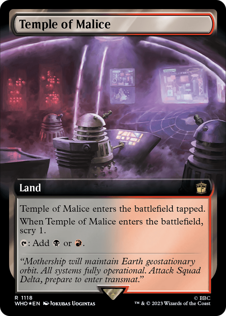 Temple of Malice (Extended Art) (Surge Foil) [Doctor Who] | The Time Vault CA