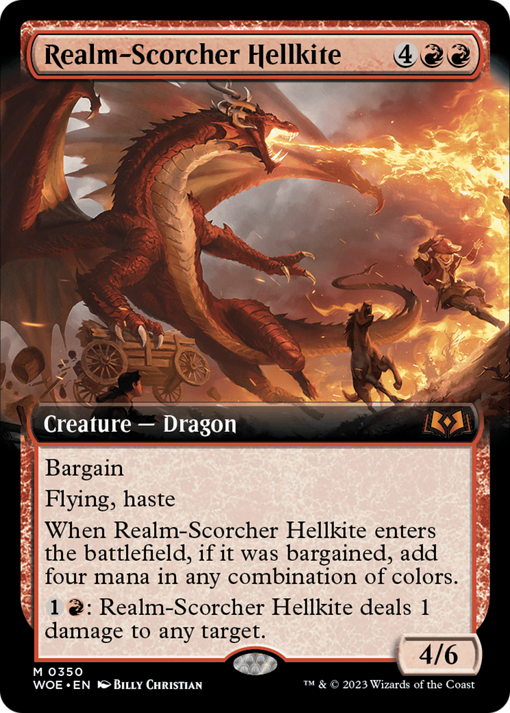 Realm-Scorcher Hellkite (Extended Art) [Wilds of Eldraine] | The Time Vault CA