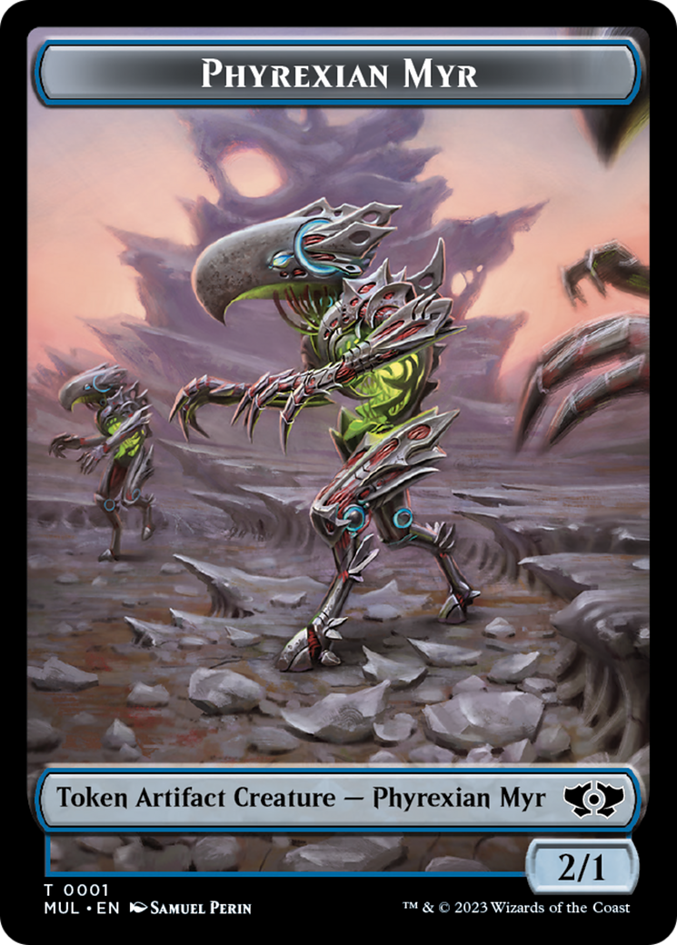 Phyrexian Myr // Knight Double-Sided Token [March of the Machine Tokens] | The Time Vault CA