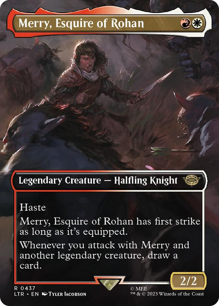 Merry, Esquire of Rohan (Borderless Alternate Art) [The Lord of the Rings: Tales of Middle-Earth] | The Time Vault CA