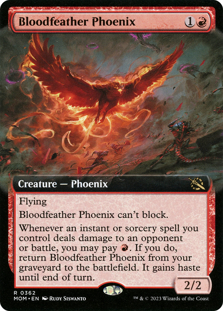 Bloodfeather Phoenix (Extended Art) [March of the Machine] | The Time Vault CA