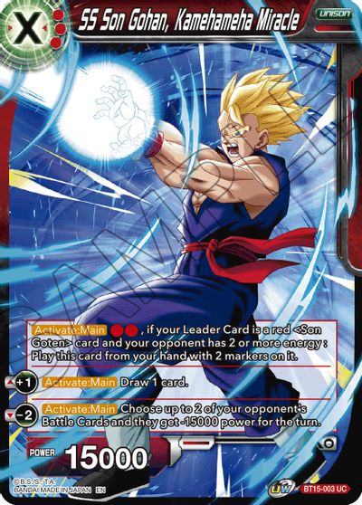 SS Son Gohan, Kamehameha Miracle (BT15-003) [Saiyan Showdown] | The Time Vault CA