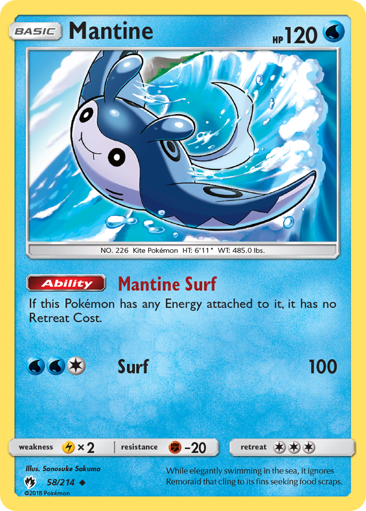 Mantine (58/214) [Sun & Moon: Lost Thunder] | The Time Vault CA