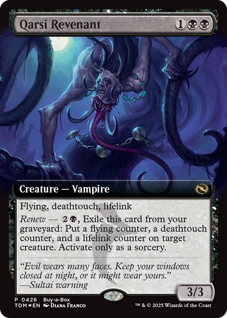 Qarsi Revenant (Extended Art) (Buy-A-Box) [Tarkir: Dragonstorm Promos] | The Time Vault CA