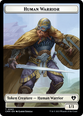 Human Warrior // Zombie Army Double-Sided Token [Commander Masters Tokens] | The Time Vault CA