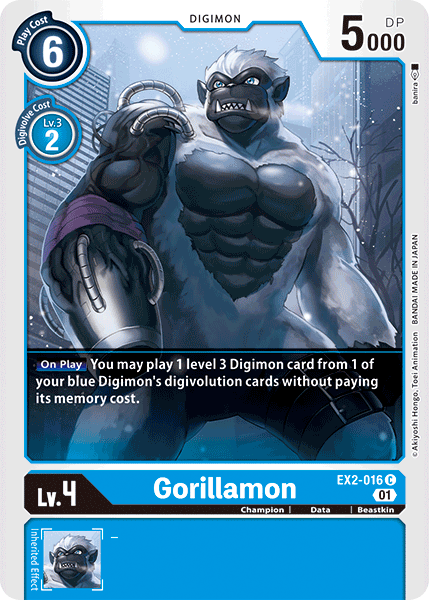 Gorillamon [EX2-016] [Digital Hazard] | The Time Vault CA