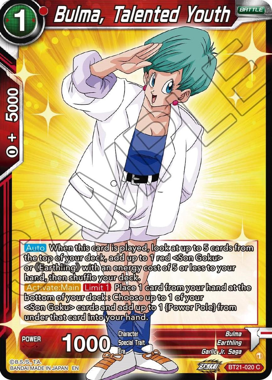 Bulma, Talented Youth (BT21-020) [Wild Resurgence] | The Time Vault CA