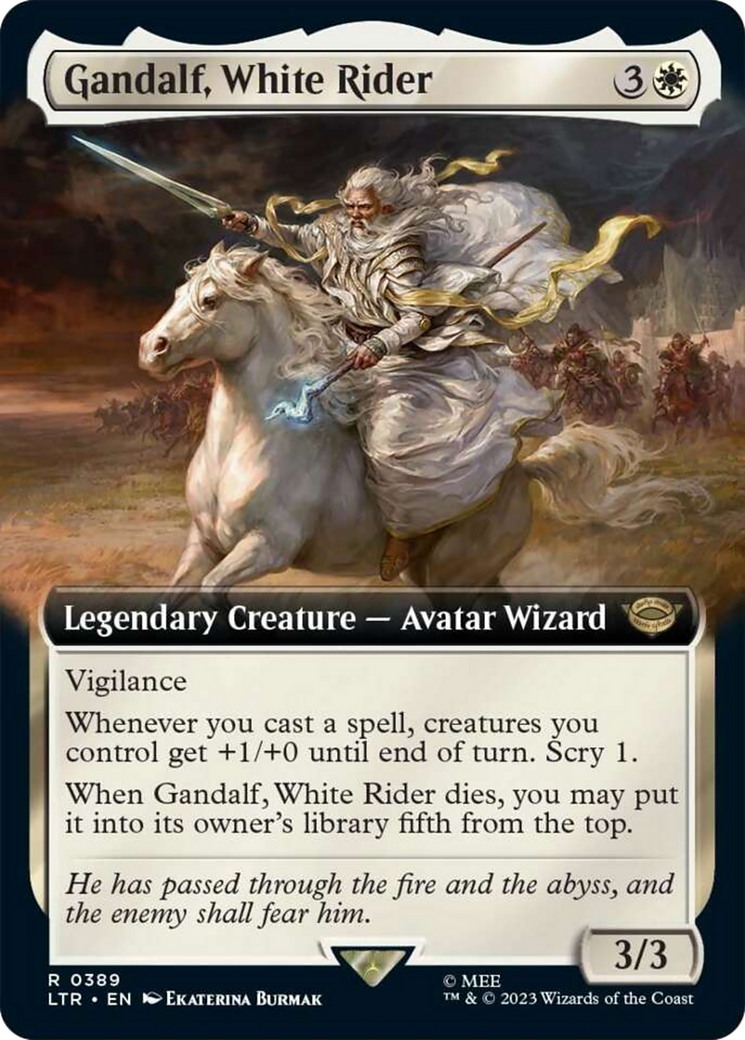 Gandalf, White Rider (Extended Art) [The Lord of the Rings: Tales of Middle-Earth] | The Time Vault CA