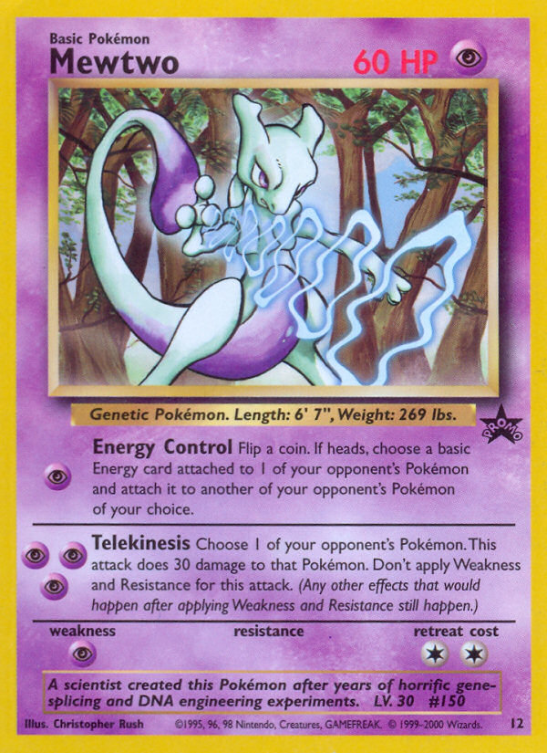 Mewtwo (12) [Wizards of the Coast: Black Star Promos] | The Time Vault CA