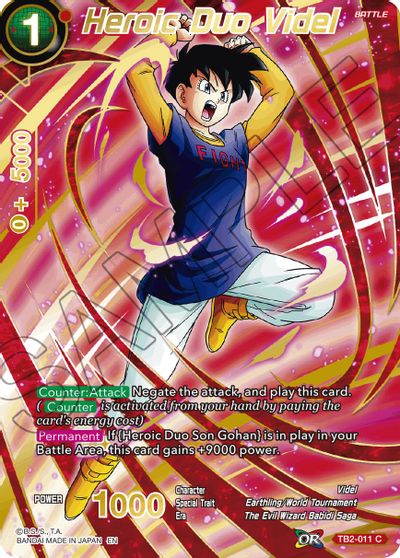 Heroic Duo Videl (Alternate Art) (TB2-011) [Special Anniversary Set 2021] | The Time Vault CA