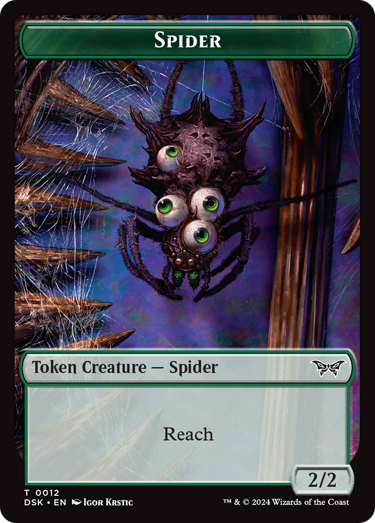 Toy // Spider Double-Sided Token [Duskmourn: House of Horror Tokens] | The Time Vault CA