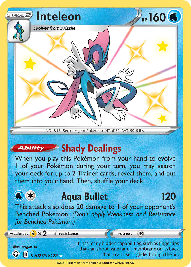Inteleon (SV027/SV122) [Sword & Shield: Shining Fates] | The Time Vault CA