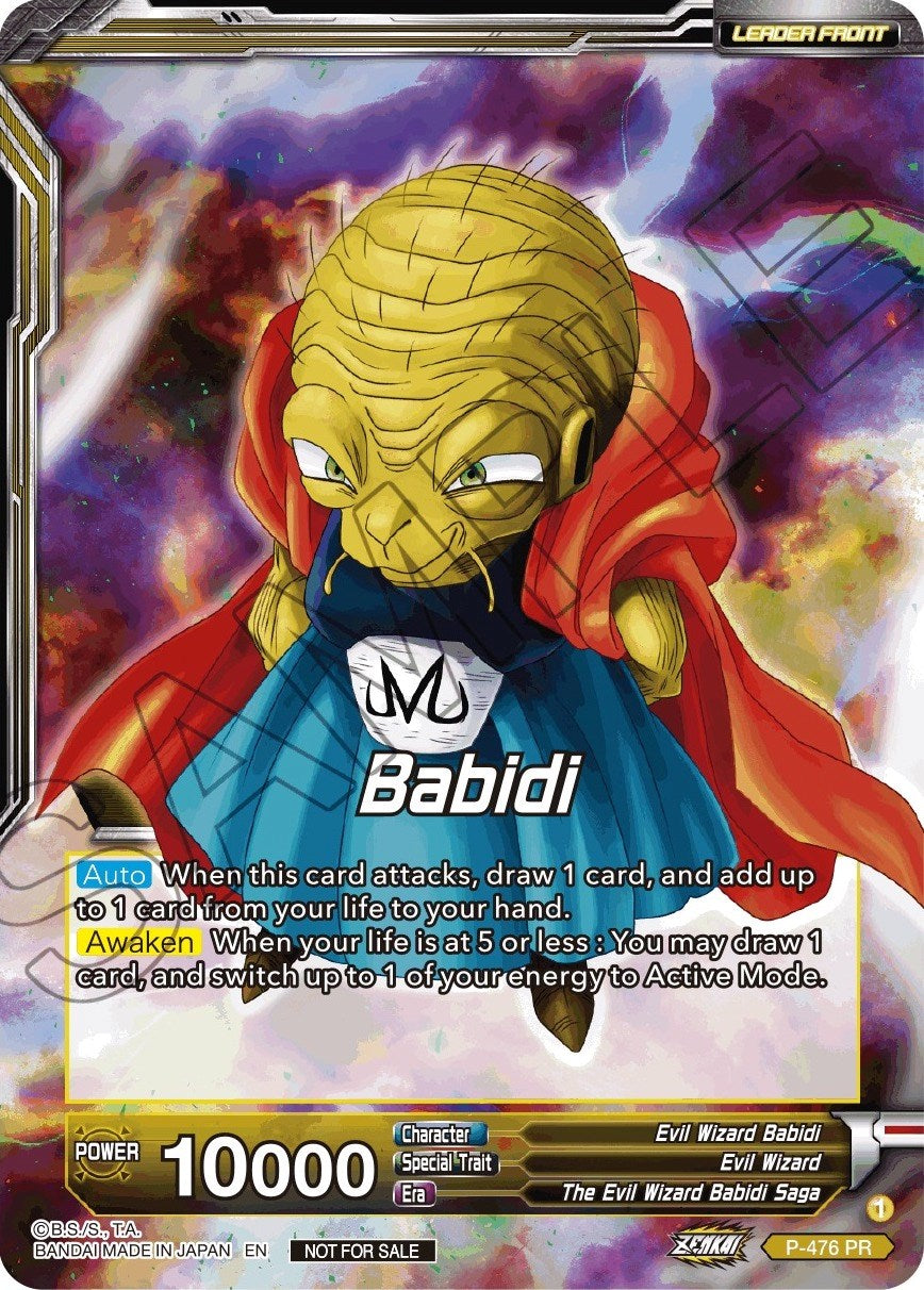 Babidi // Babidi, Insidious Reckoning (Silver Foil) (P-476) [Tournament Promotion Cards] | The Time Vault CA