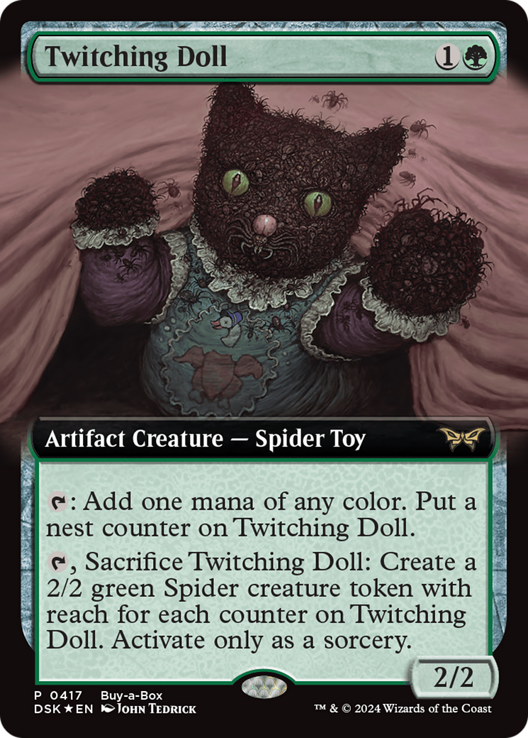 Twitching Doll (Extended Art) (Buy-a-box) [Duskmourn: House of Horror Promos] | The Time Vault CA