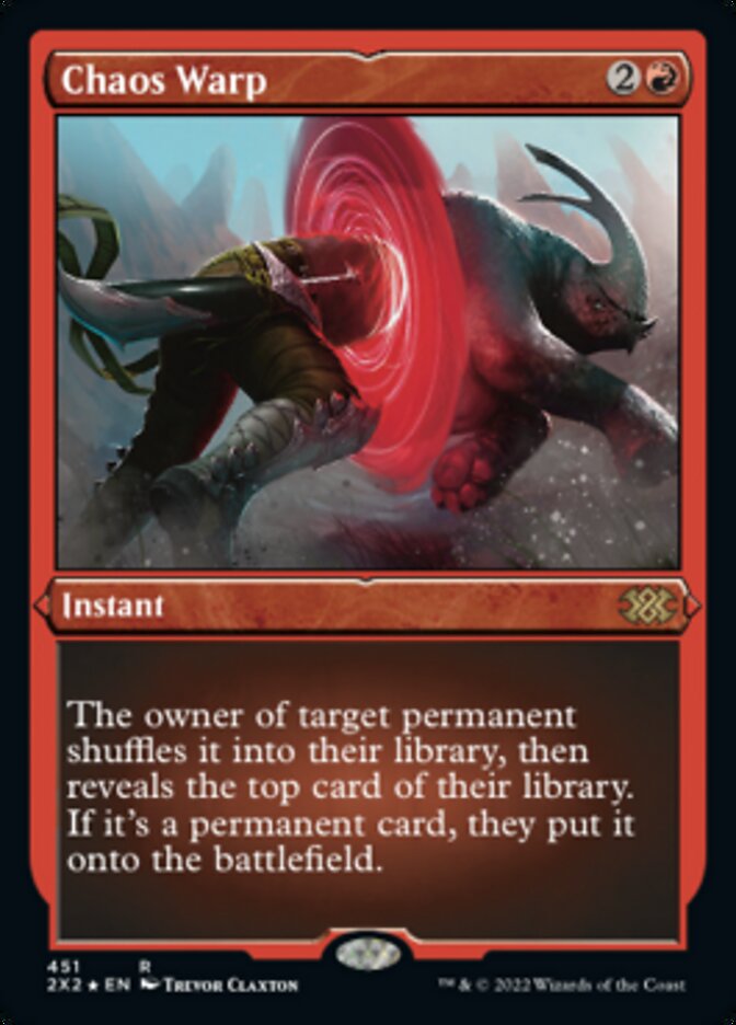 Chaos Warp (Foil Etched) [Double Masters 2022] | The Time Vault CA