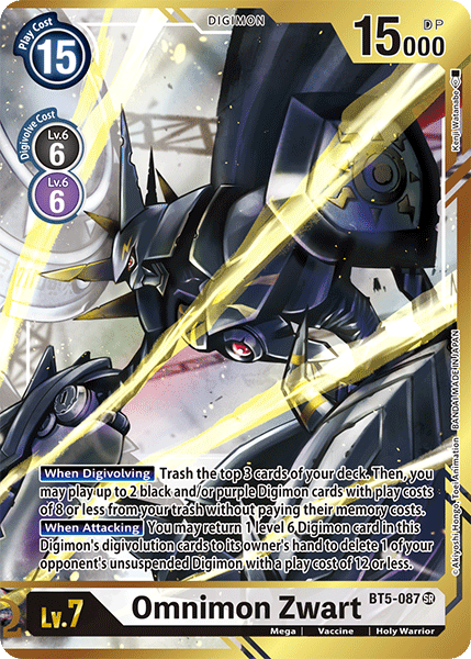 Omnimon Zwart [BT5-087] (Alternate Art - Kenji Watanabe) [Battle of Omni] | The Time Vault CA