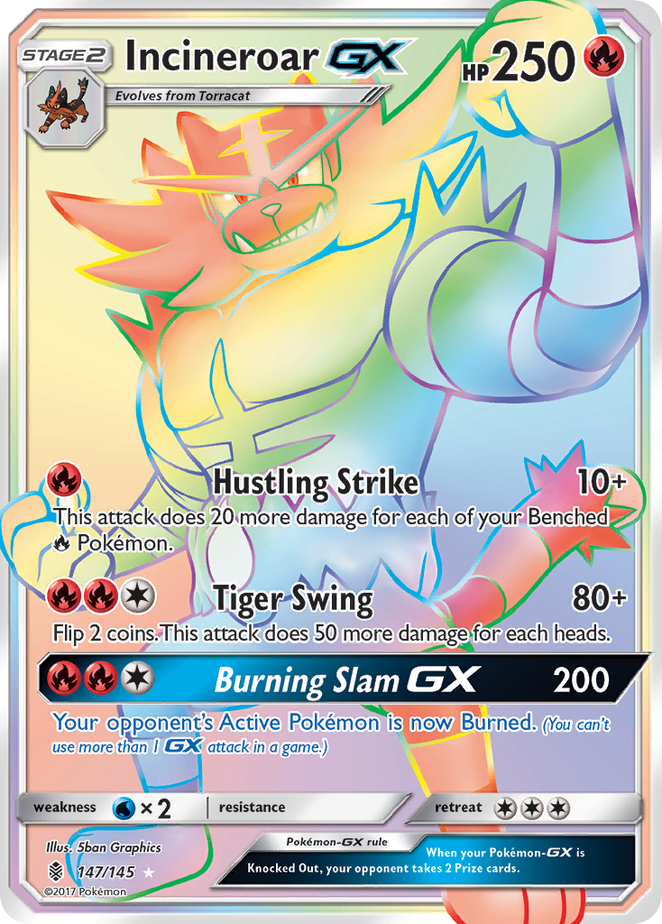 Incineroar GX (147/145) [Sun & Moon: Guardians Rising] | The Time Vault CA