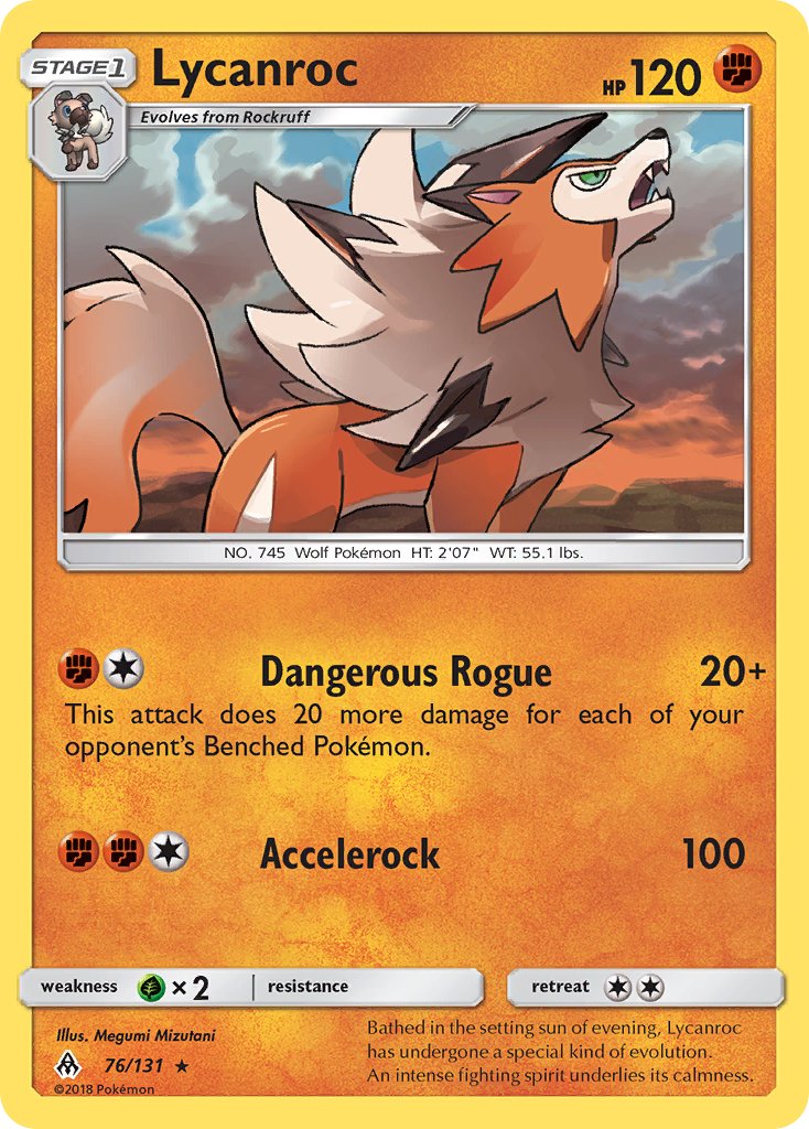 Lycanroc (76/131) (Theme Deck Exclusive) [Sun & Moon: Forbidden Light] | The Time Vault CA