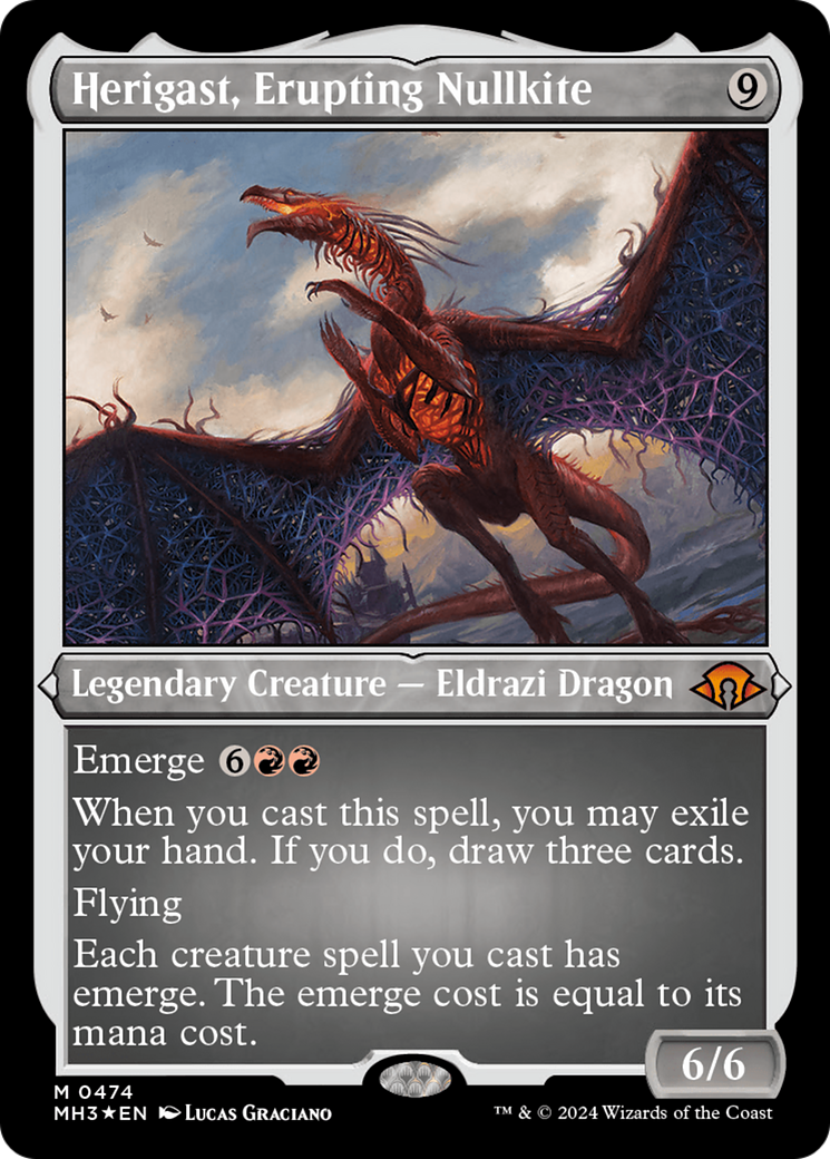 Herigast, Erupting Nullkite (Foil Etched) [Modern Horizons 3] | The Time Vault CA