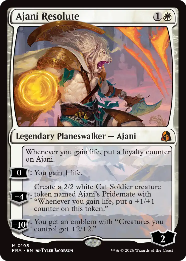 Ajani Resolute [Reality Fracture] | The Time Vault CA