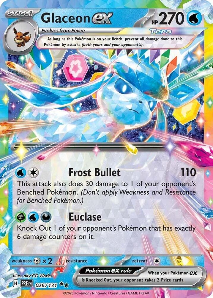 Glaceon ex (026/131) [Scarlet & Violet: Prismatic Evolutions] | The Time Vault CA