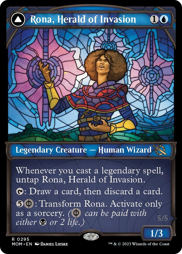 Rona, Herald of Invasion // Rona, Tolarian Obliterator (Showcase Planar Booster Fun) [March of the Machine] | The Time Vault CA