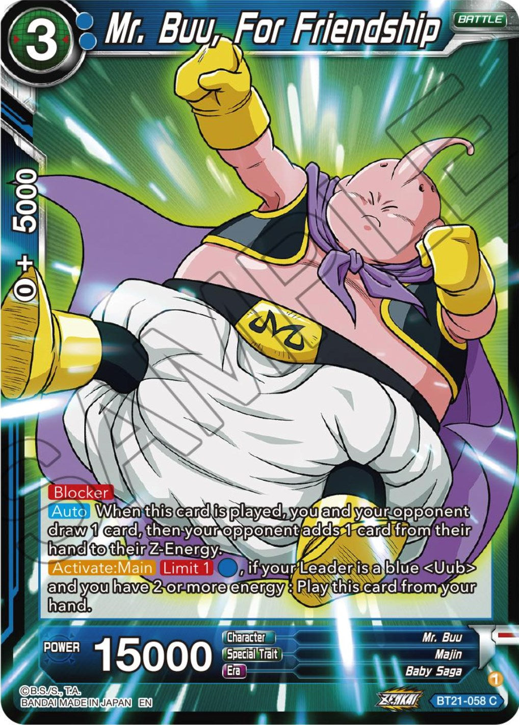 Mr. Buu, For Friendship (BT21-058) [Wild Resurgence] | The Time Vault CA