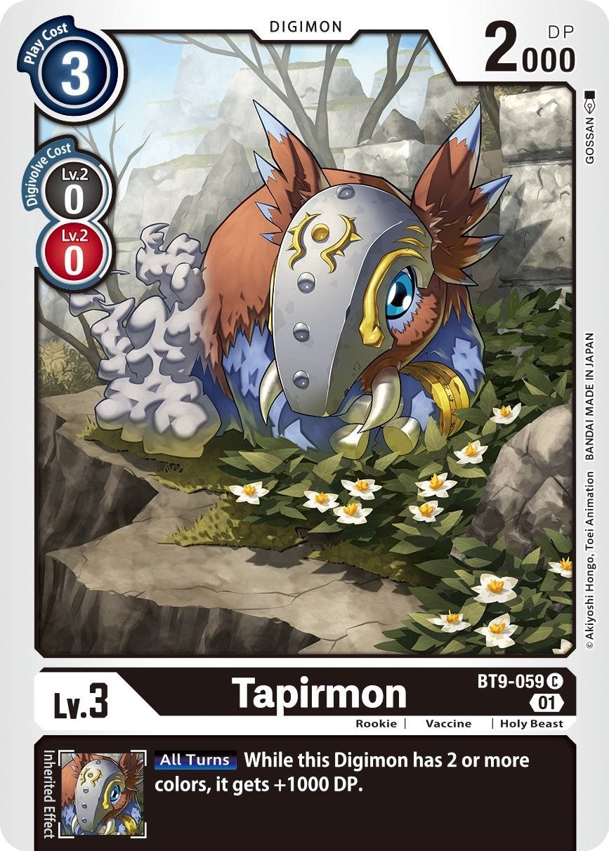 Tapirmon [BT9-059] [X Record] | The Time Vault CA