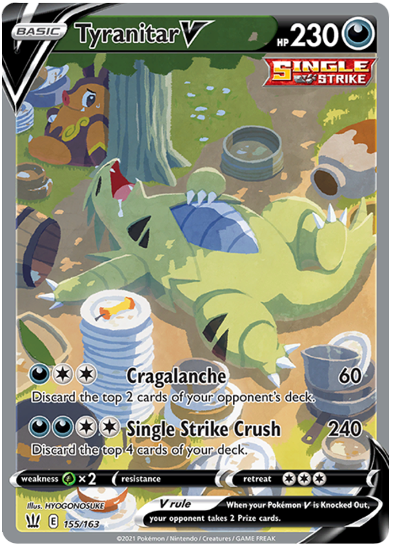 Tyranitar V (155/163) [Sword & Shield: Battle Styles] | The Time Vault CA