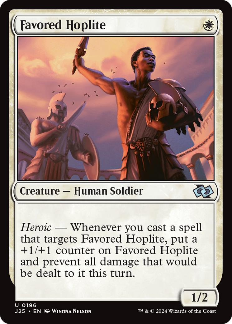 Favored Hoplite [Foundations Jumpstart] | The Time Vault CA