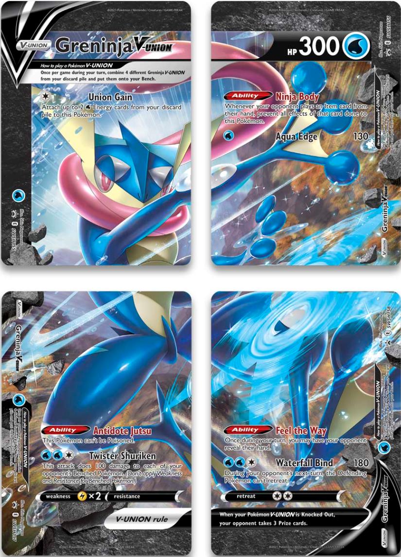 Greninja V-Union (Set of 4) [Sword & Shield: Black Star Promos] | The Time Vault CA