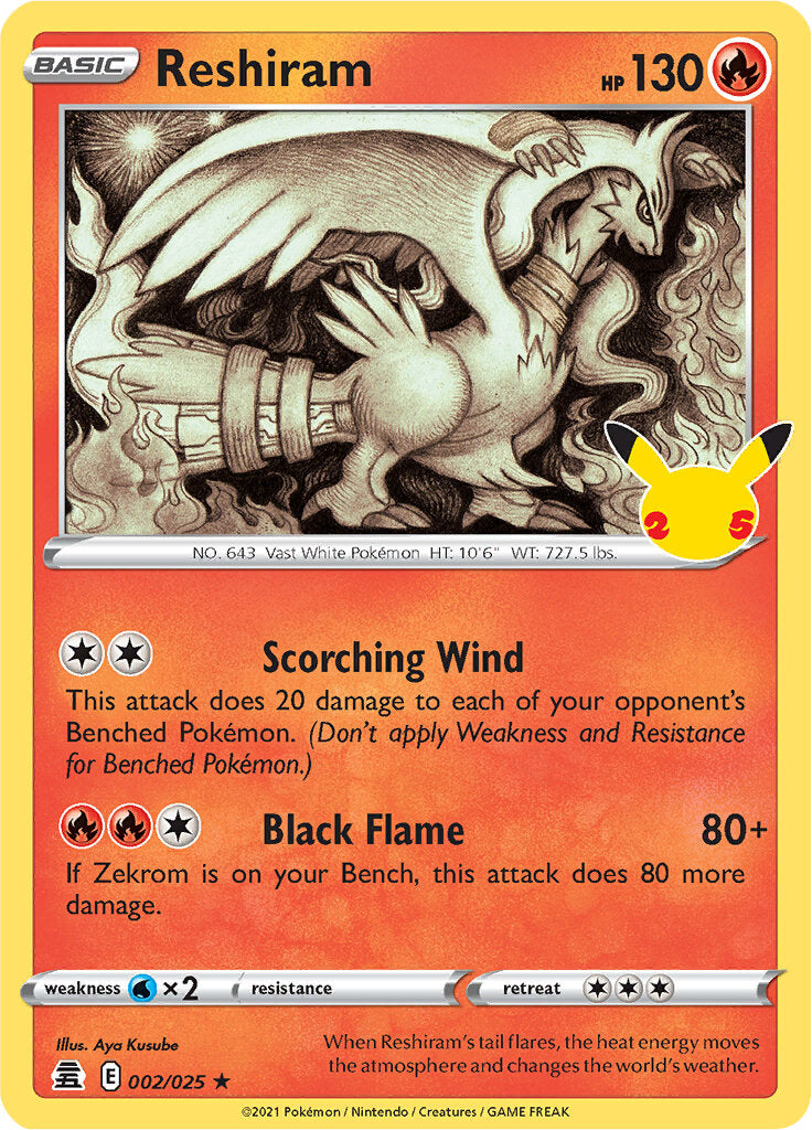 Reshiram (002/025) [Celebrations: 25th Anniversary] | The Time Vault CA