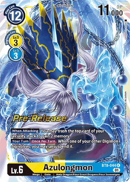 Azulongmon [BT8-044] [New Awakening Pre-Release Cards] | The Time Vault CA