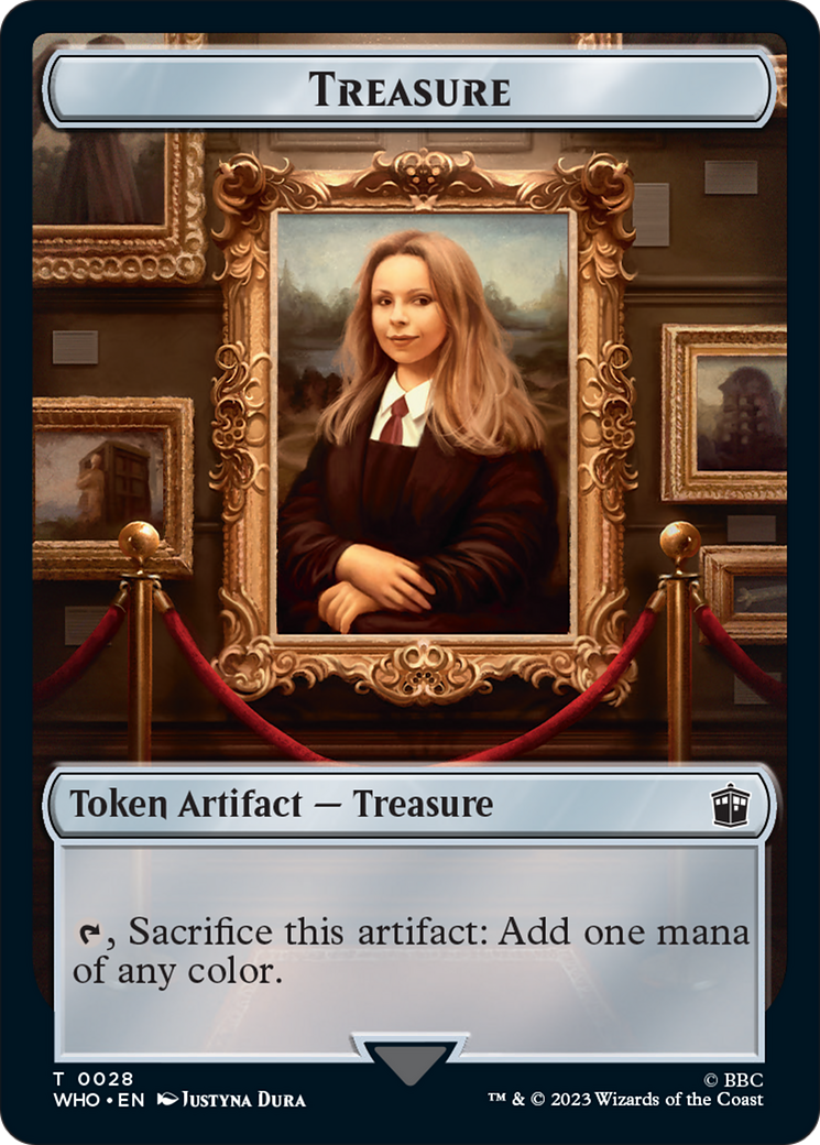 Warrior // Treasure (0028) Double-Sided Token [Doctor Who Tokens] | The Time Vault CA