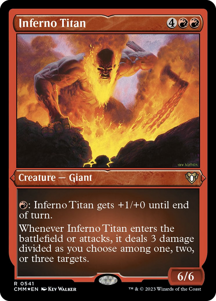 Inferno Titan (Foil Etched) [Commander Masters] | The Time Vault CA