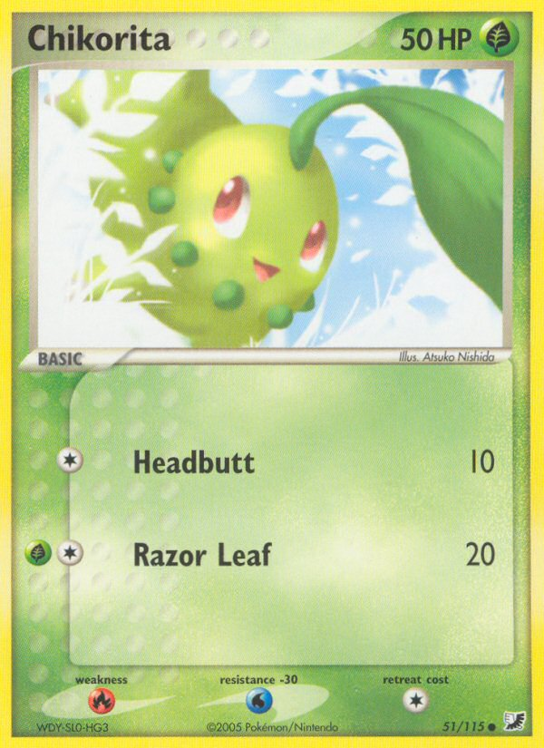 Chikorita (51/115) [EX: Unseen Forces] | The Time Vault CA