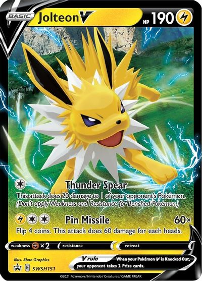 Jolteon V (SWSH151) [Sword & Shield: Black Star Promos] | The Time Vault CA