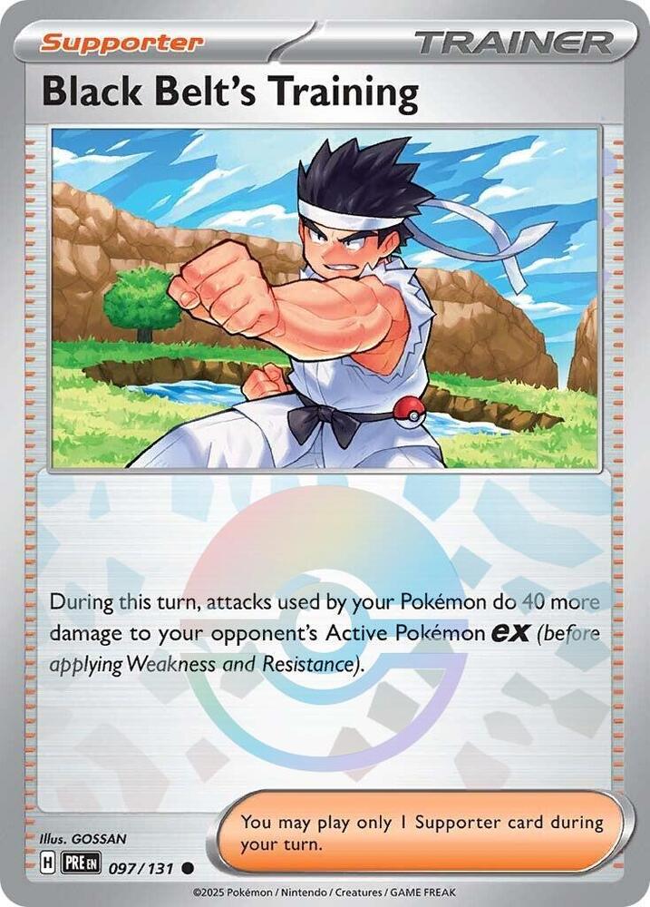 Black Belt's Training (097/131) (Poke Ball Pattern) [Scarlet & Violet: Prismatic Evolutions] | The Time Vault CA