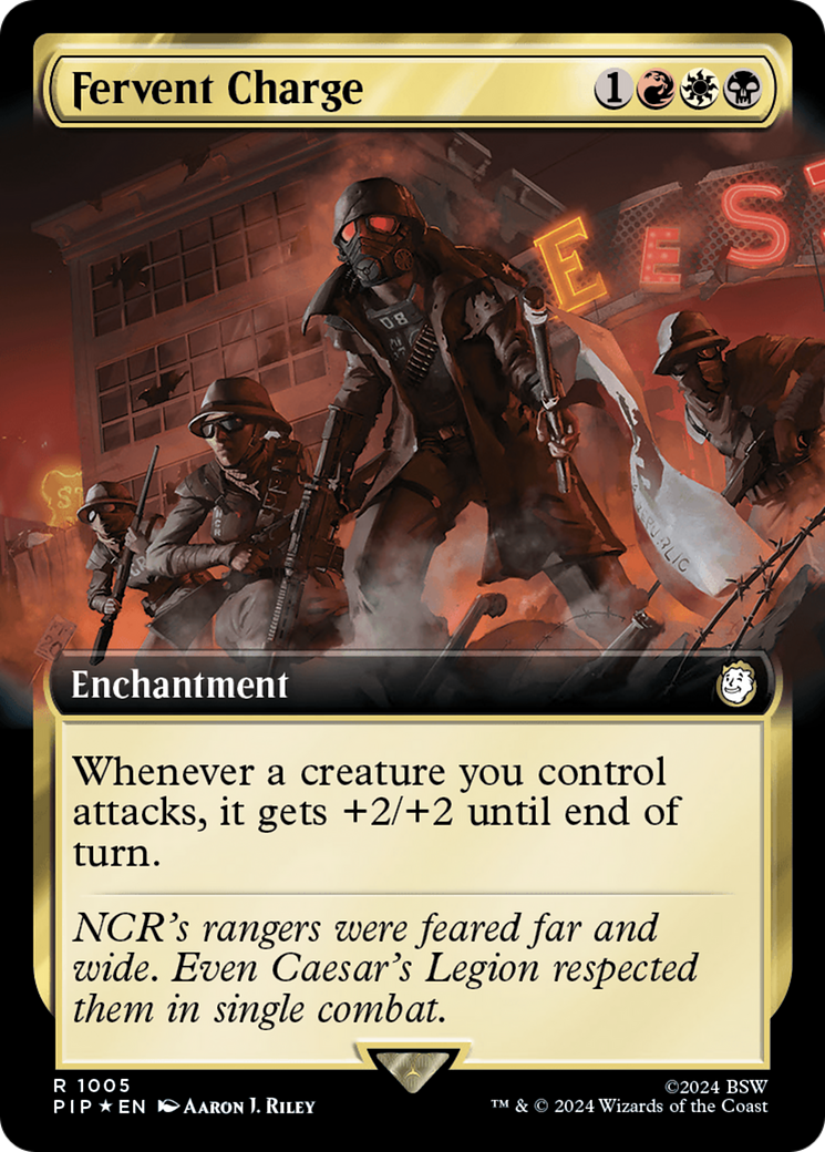 Fervent Charge (Extended Art) (Surge Foil) [Fallout] | The Time Vault CA