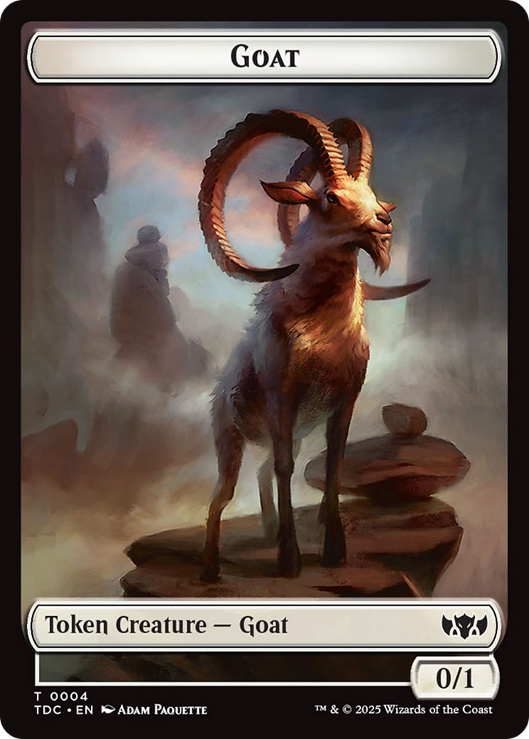 Plant // Goat Double-Sided Token [Tarkir: Dragonstorm Commander Tokens] | The Time Vault CA