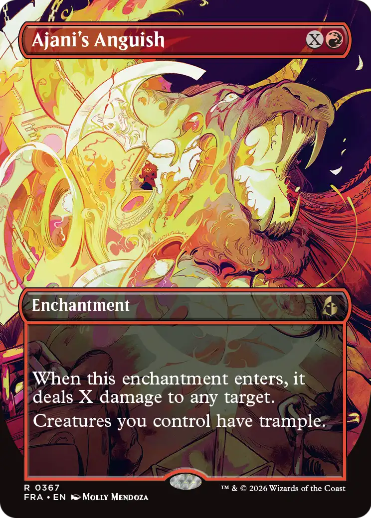 Ajani's Anguish (Borderless) [Reality Fracture] | The Time Vault CA