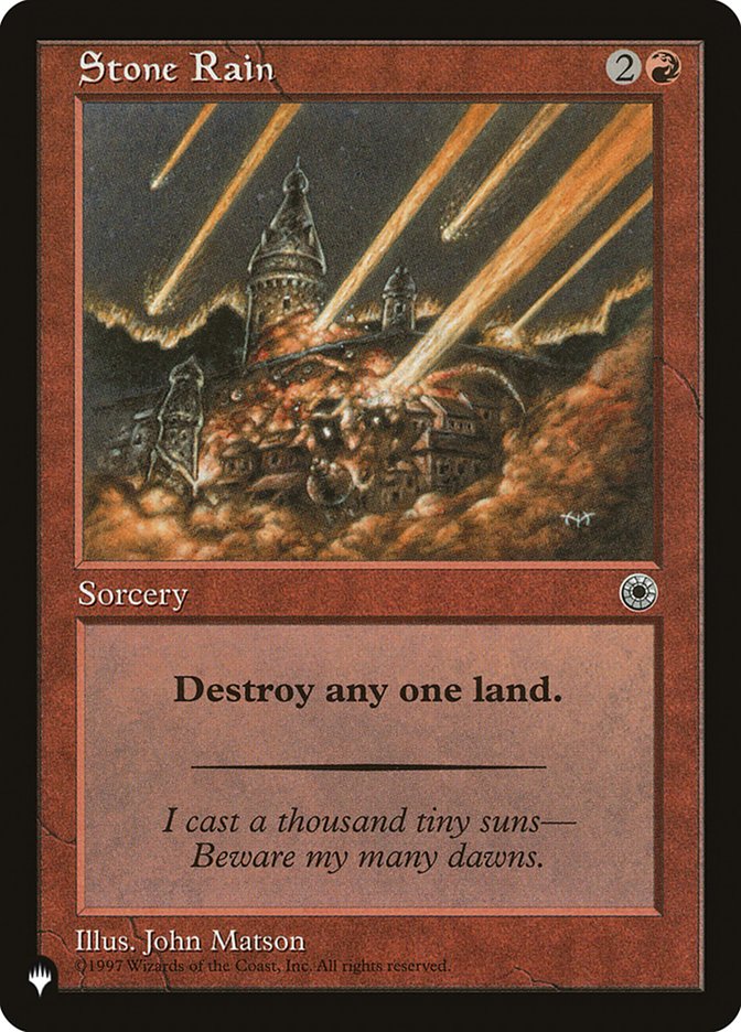 Stone Rain [The List] | The Time Vault CA