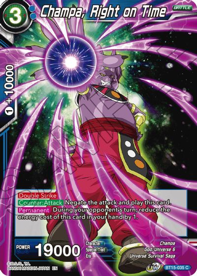 Champa, Right on Time (BT15-035) [Saiyan Showdown] | The Time Vault CA