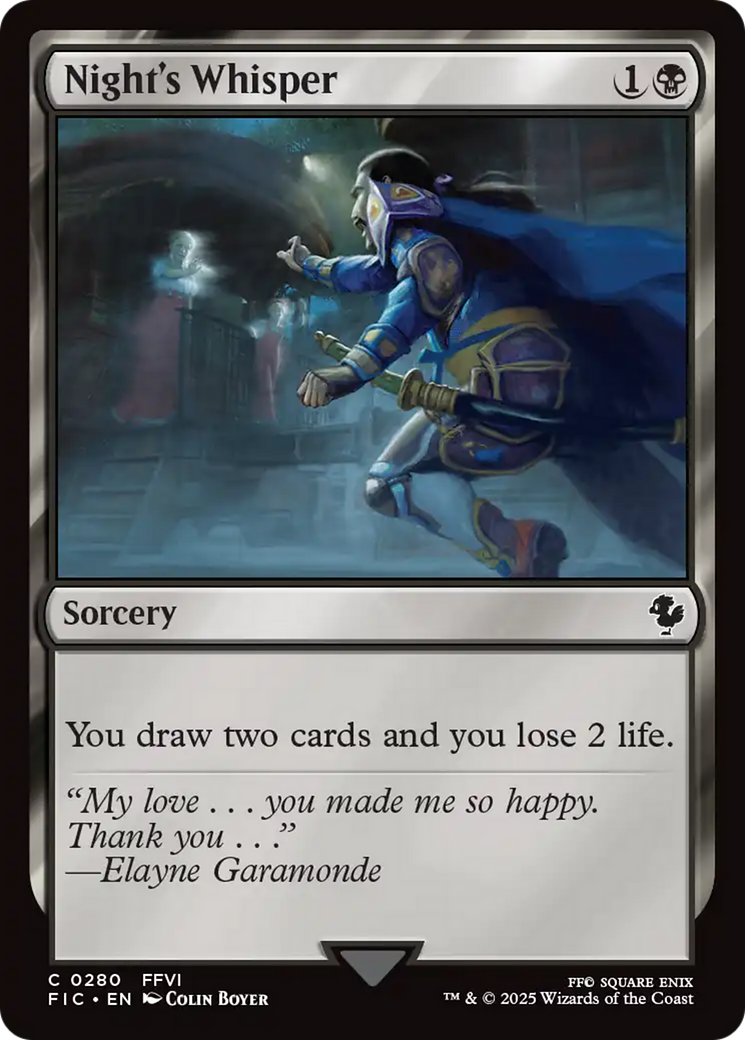 Night's Whisper [FINAL FANTASY Commander] | The Time Vault CA