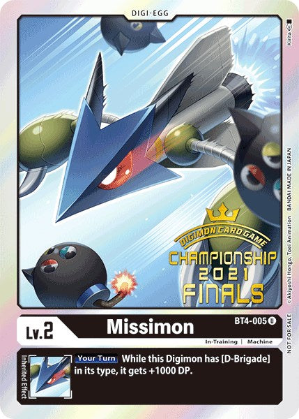 Missimon [BT4-005] (2021 Championship Finals Event Pack Alt-Art Gold Stamp Set) [Great Legend Promos] | The Time Vault CA