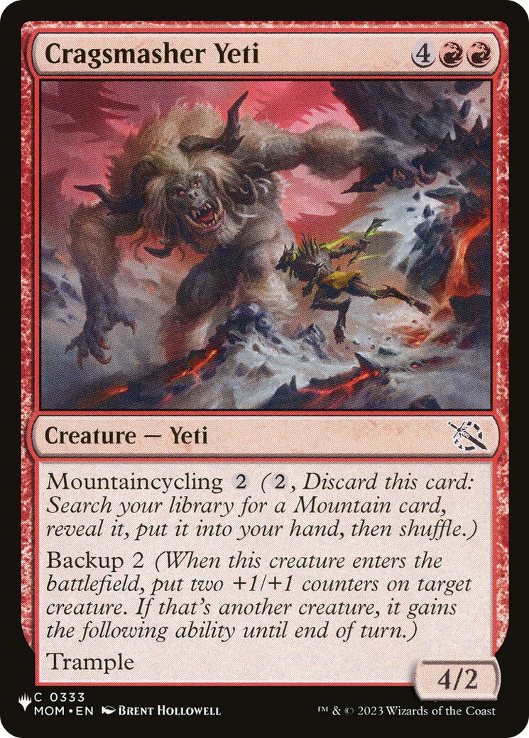 Cragsmasher Yeti [The List] | The Time Vault CA